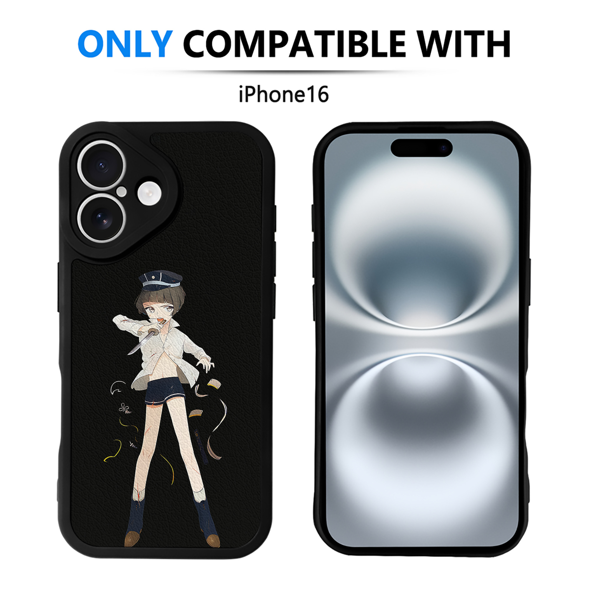 （画像用） 刀剣乱舞 Touken Ranbu 【iPhone 16シリーズ対応】シリコンスマホケース（レザー調） 材質：シリコン